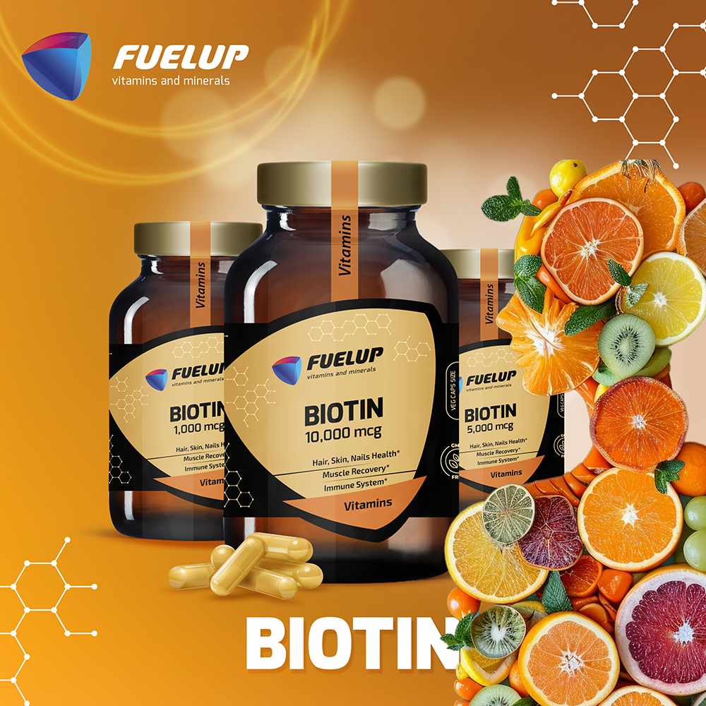 Biotina 5000 mcg para el cabello, las uñas y la piel