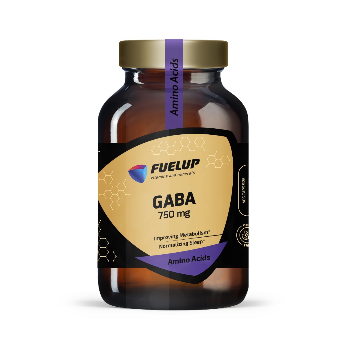 GABA 750 mg para la relajación, el control del estrés y la calma