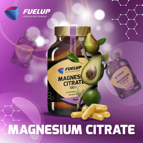 Citrato de magnesio 100 mg para el apoyo del sistema nervioso y la salud cardíaca