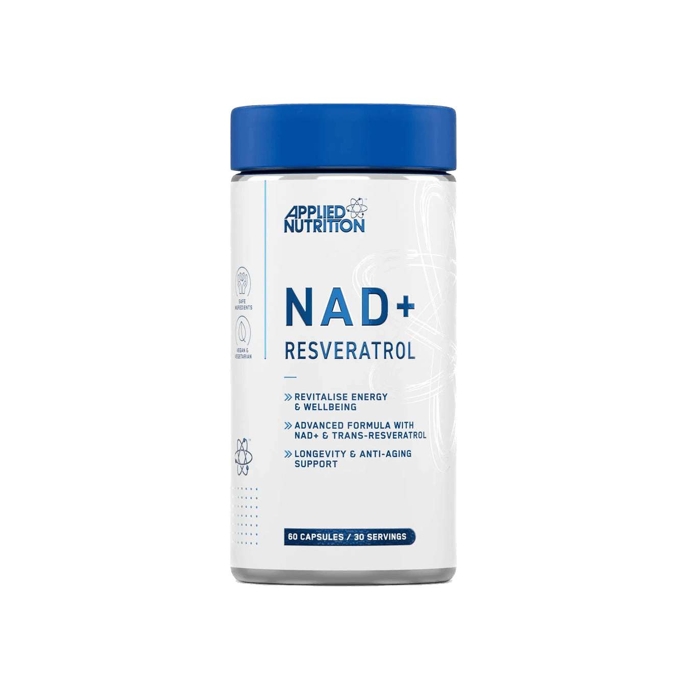 NAD+ Resveratrol para energía celular y envejecimiento saludable | Applied Nutrition