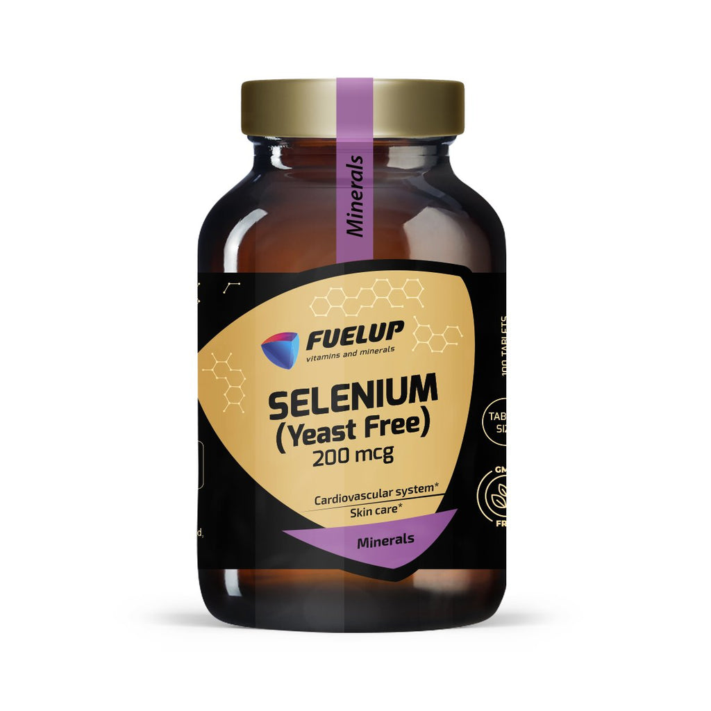 Selenio 200 mcg para el equilibrio de las hormonas tiroideas (sin levadura)