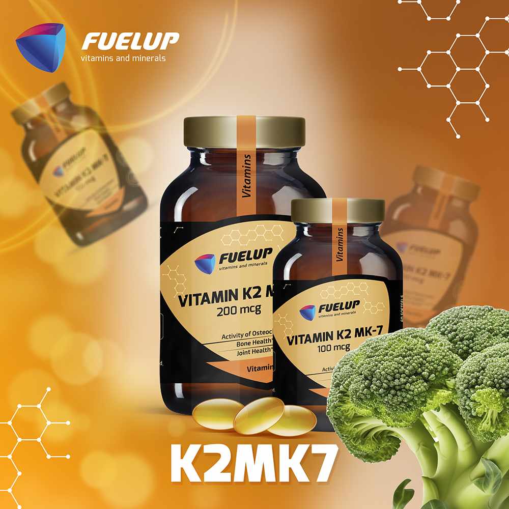 Vitamina K2 (MK-7) 100 mcg para huesos fuertes y el corazón