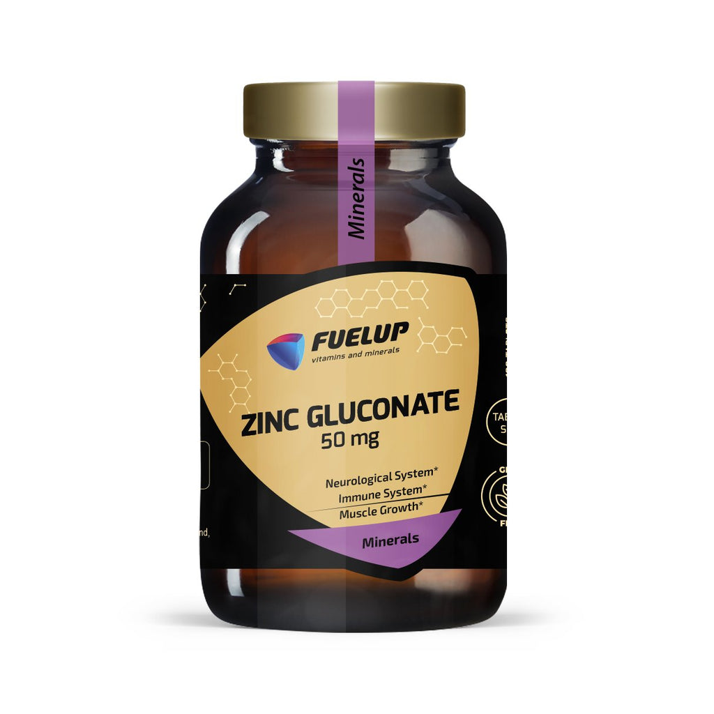 Gluconato de zinc 50 mg para la inmunidad, la piel y la energía