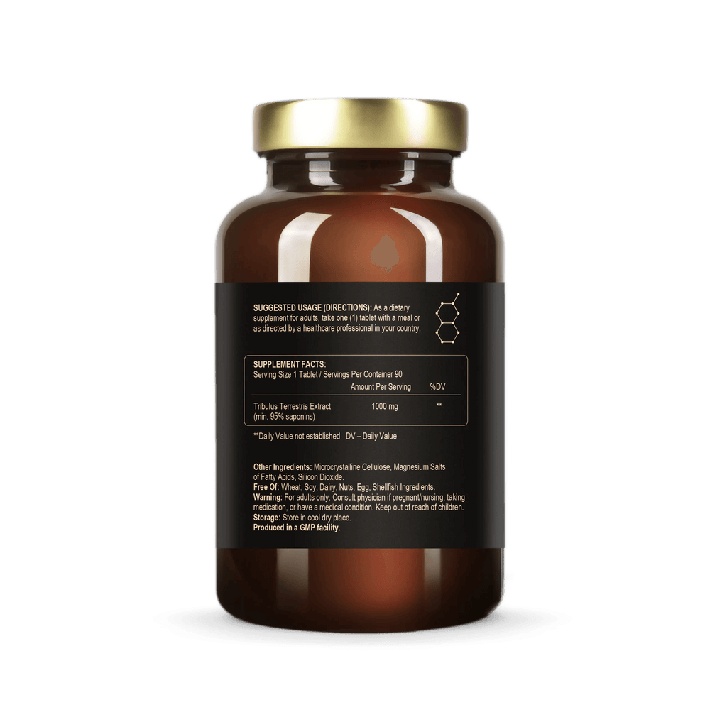Tribulus Terrestris 1000 mg para vitalidad masculina y rendimiento físico (90 tabletas)