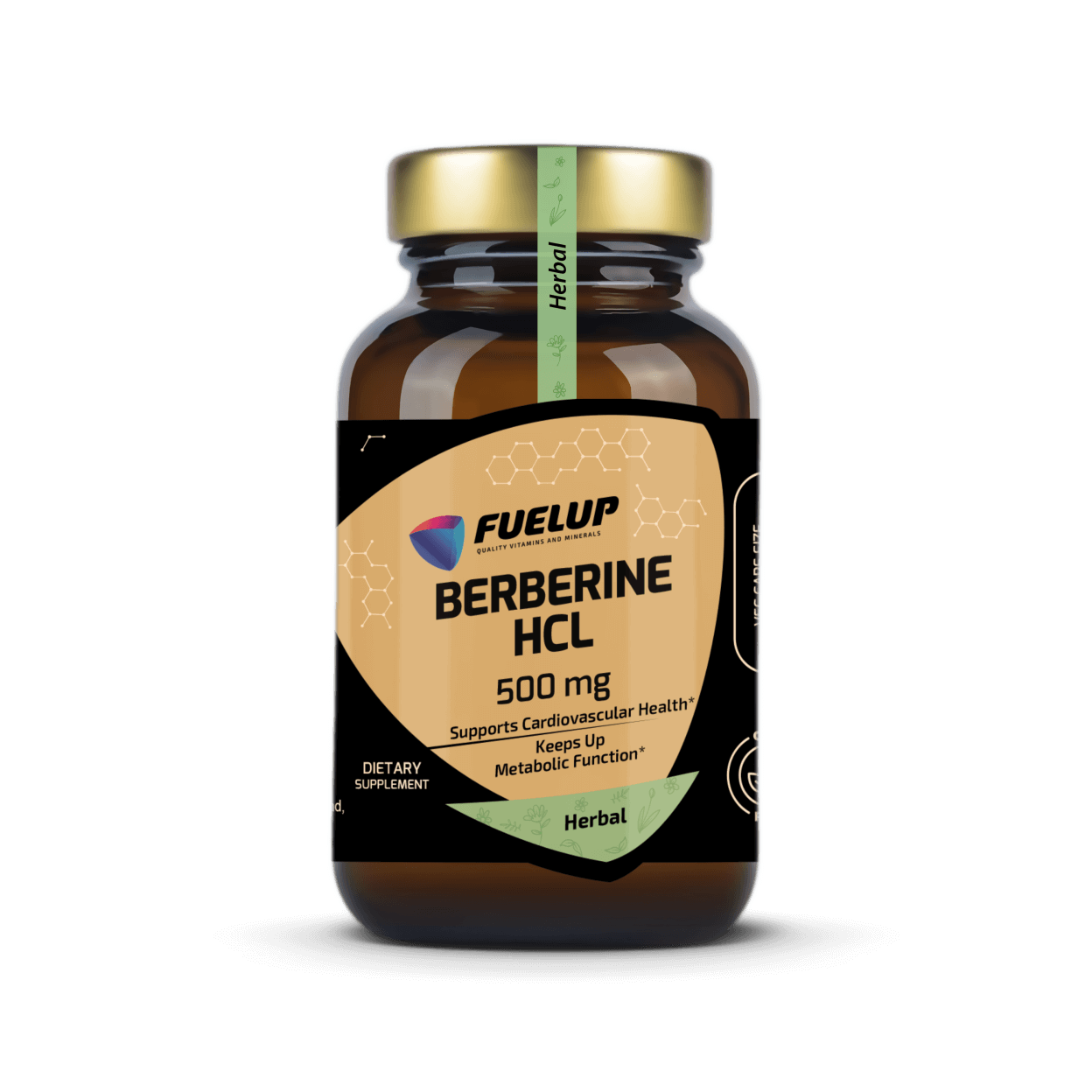 Berberina HCL 500 mg concentración 97%, clínicamente estudiada para el control del peso y el metabolismo (120 cápsulas)
