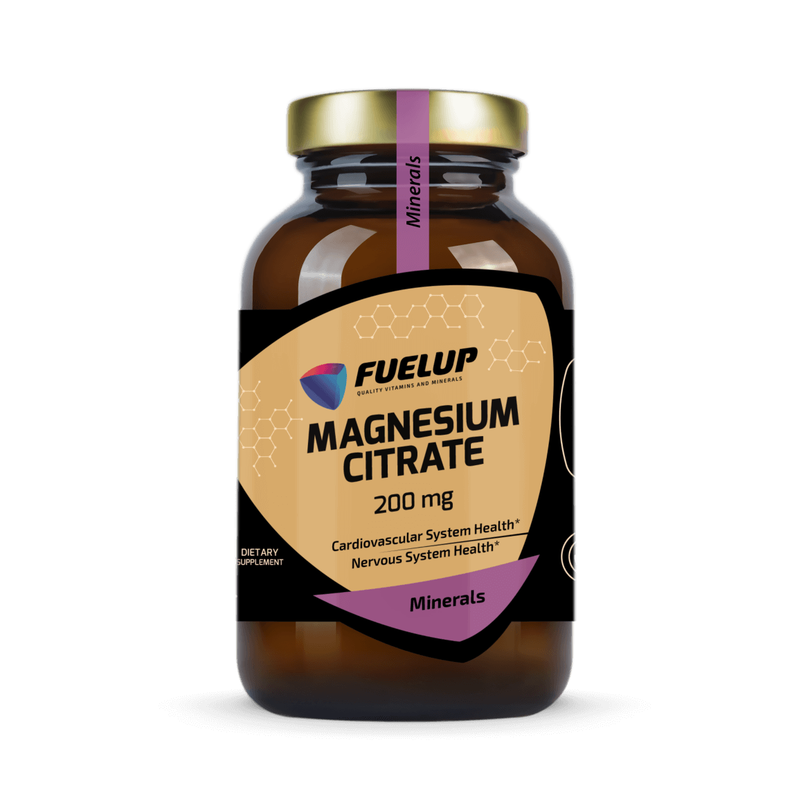 Citrato de magnesio 200 mg para el sistema nervioso y el metabolismo energético (60 tabletas)