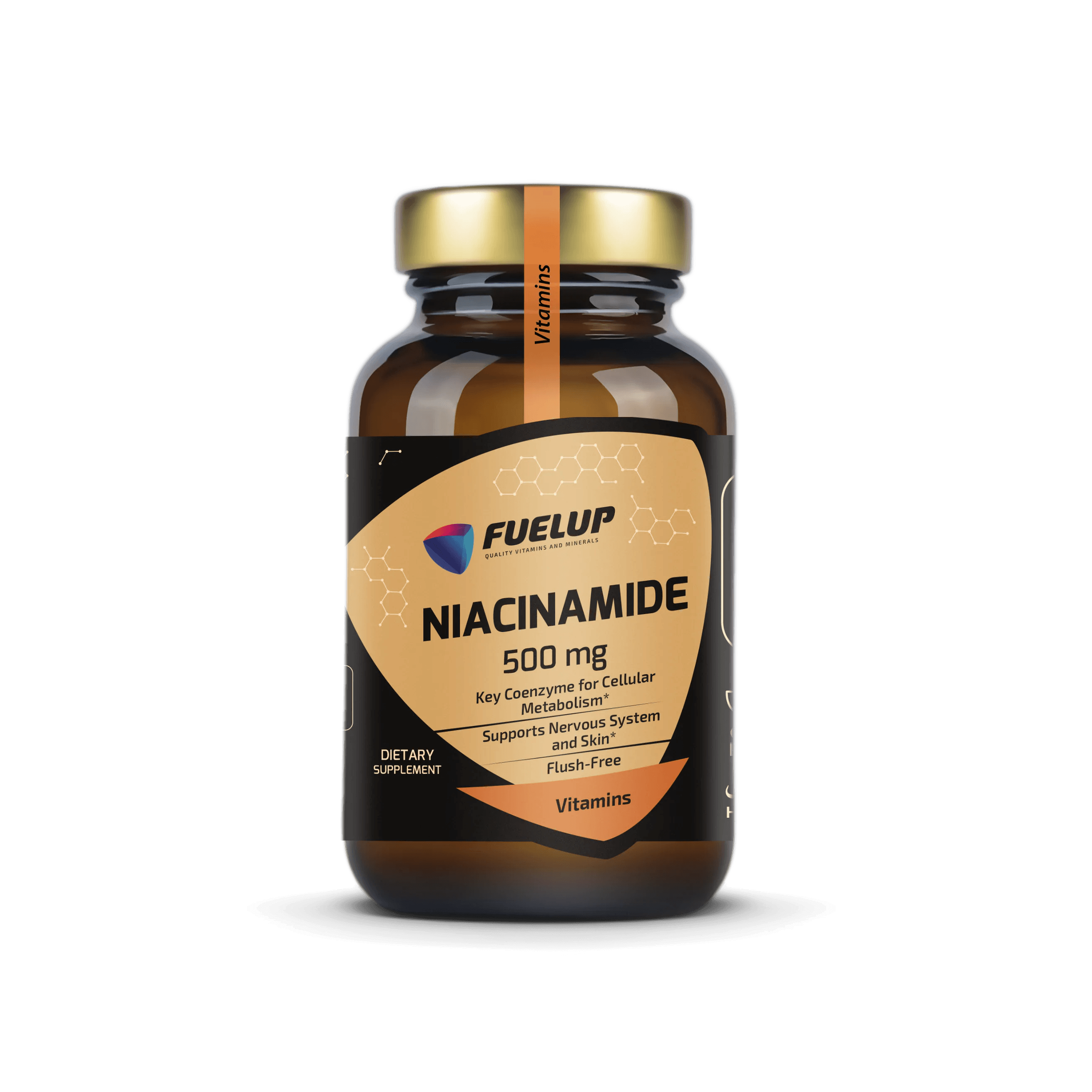 Niacinamida (vitamina B3) 500 mg para la energía, el metabolismo y la salud de la piel (60 cápsulas)