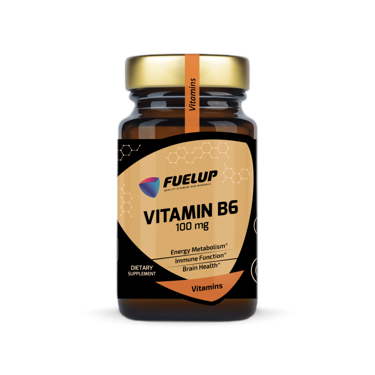 Vitamina B6 100 mg para la concentración y el equilibrio emocional (100 tabletas)
