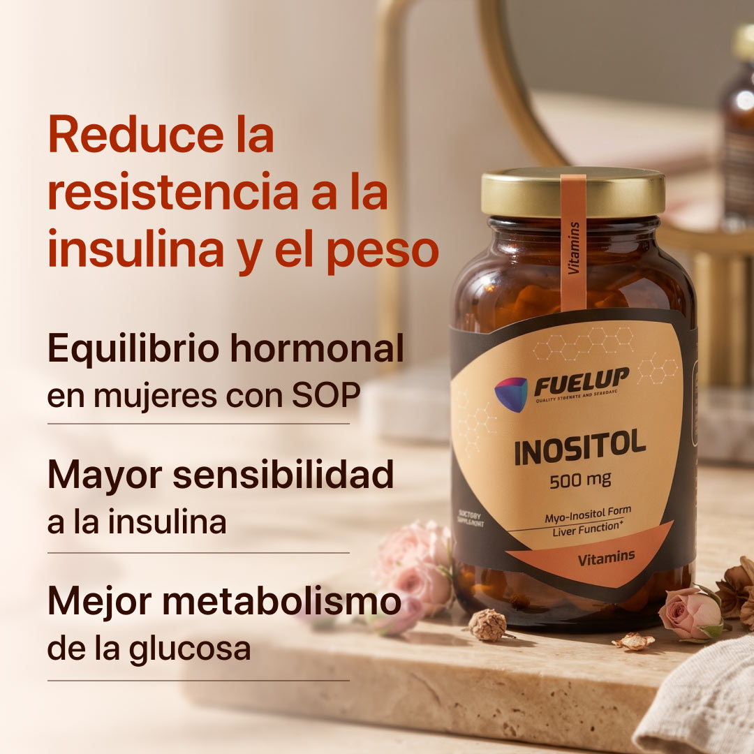 Mio-Inositol 500 mg para el equilibrio hormonal y la sensibilidad a la insulina (90 cápsulas)
